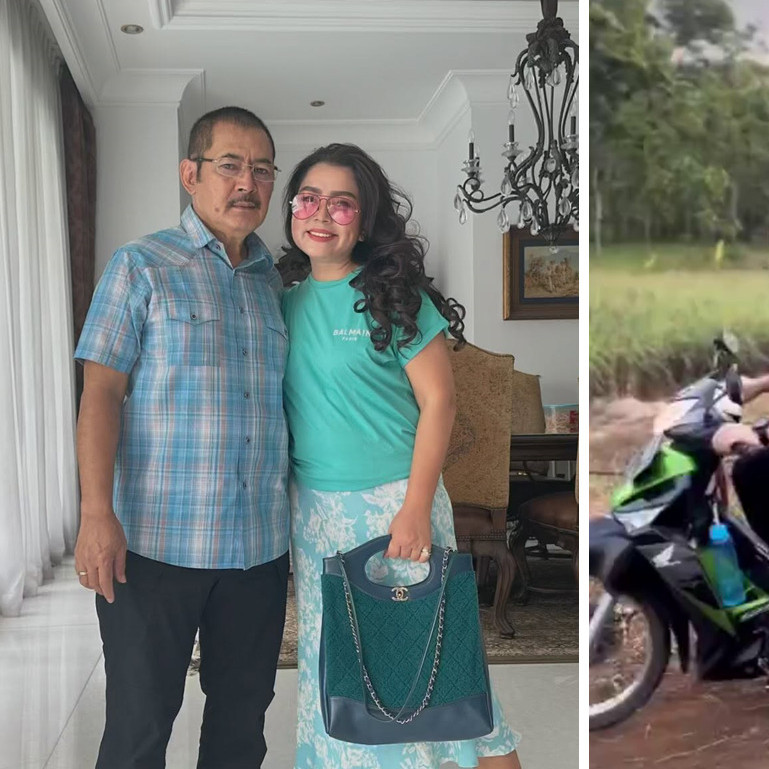 9 Potret Mayangsari boncengan naik motor dengan suami di kampung, tunjukkan bahagia itu sederhana