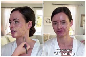 MUA ini pilih complexion tipis saat rias pengantin berjerawat meradang, transformasinya bikin melongo