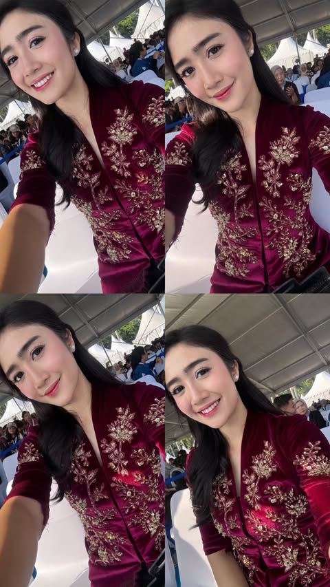 7 Potret Febby Rastanti hadiri HUT Bhayangkara ke-79, gayanya simpel tapi berkelas