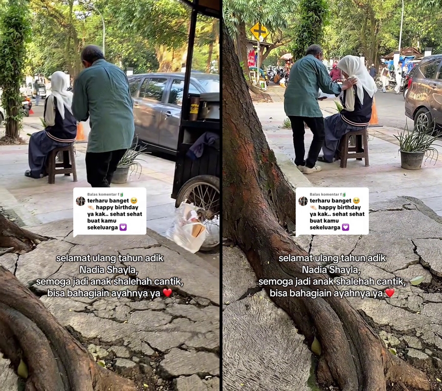 Momen haru seorang ayah berikan kejutan ultah ke putrinya usai dapat BSU, sederhana tapi bikin mewek