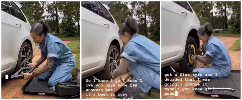 Artis cantik model iklan jadul ini bisa ganti ban mobil sendiri bak montir, ini 11 potret terbarunya