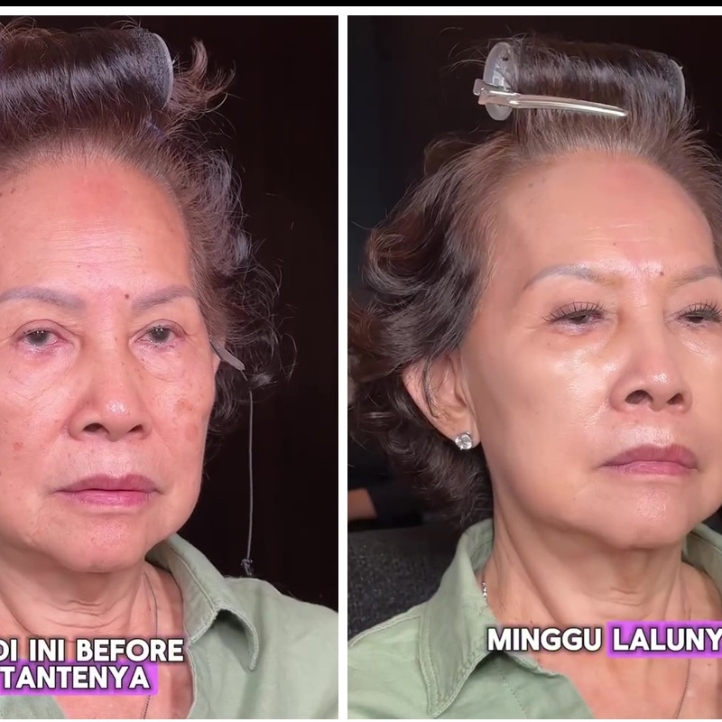 Merias nenek usia 80 tahun, MUA ini berhasil bikin tampilannya jadi fresh bak 20 tahun lebih muda