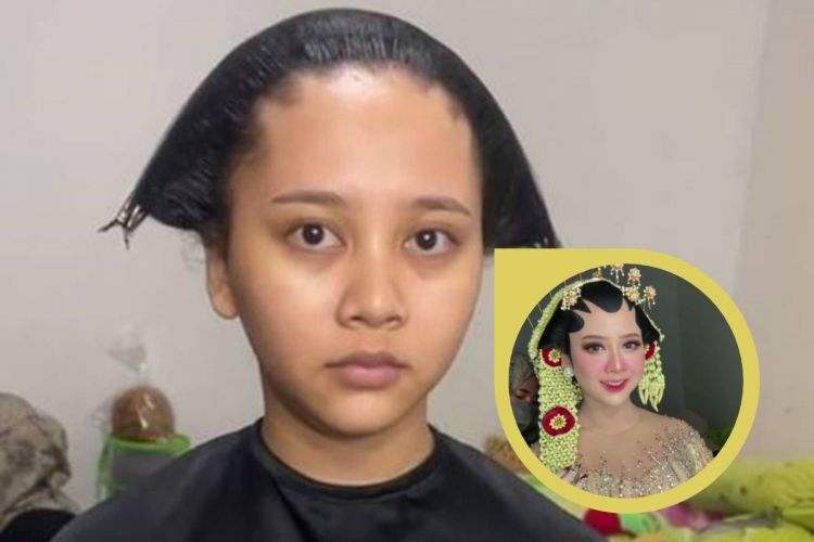 Transformasi pengantin adat Solo minta dirias MUA pakai makeup look anime, hasilnya modern dan fresh