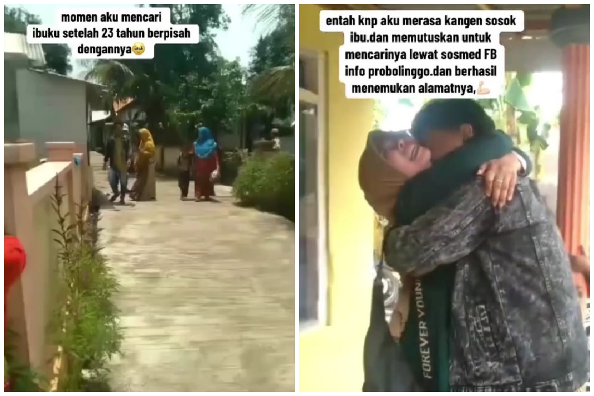 Kisah haru perjuangan pria ini mencari ibu kandungnya lewat sosmed, akhirnya bertemu setelah 23 tahun