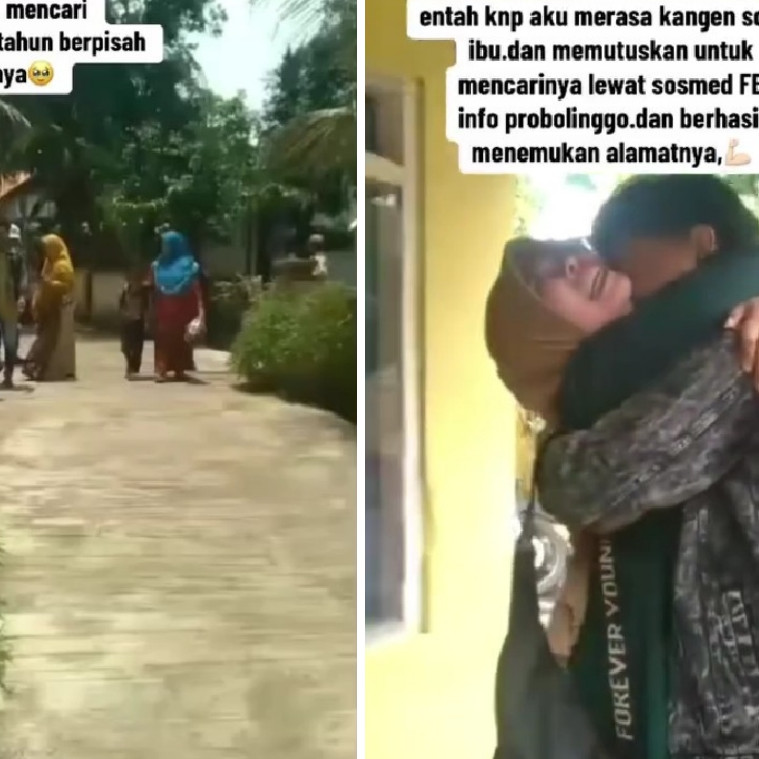 Kisah haru perjuangan pria ini mencari ibu kandungnya lewat sosmed, akhirnya bertemu setelah 23 tahun