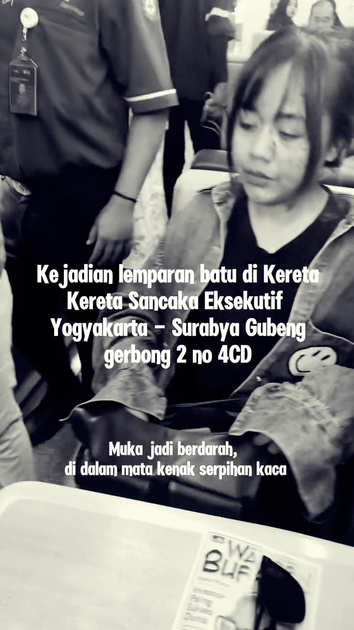 Kronologi dan 6 fakta kereta api Jogja-Surabaya dilempari batu, dua penumpang terkena serpihan kaca