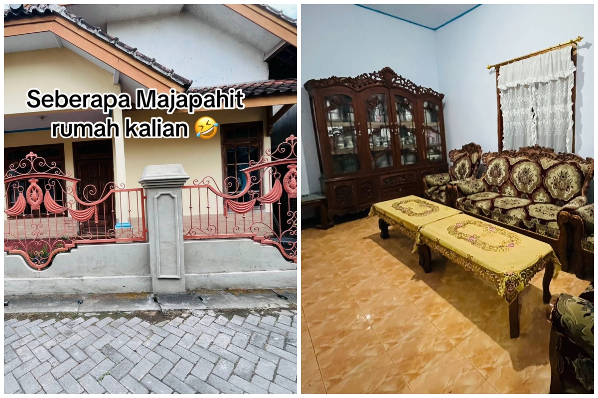 7 Potret rumah unik dipenuhi perabotan ala Majapahit, ada kursi raja sampai ranjang kepala ular