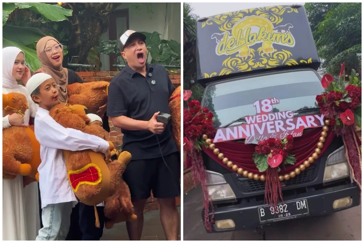 18 tahun menikah, ini 9 potret anniversary Irfan Hakim dan Della, dapat hadiah hewan tak terduga