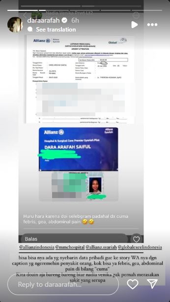 Data pribadi disebar lewat WA oleh petugas Asuransi, Dara Arafah meradang dan tempuh jalur hukum