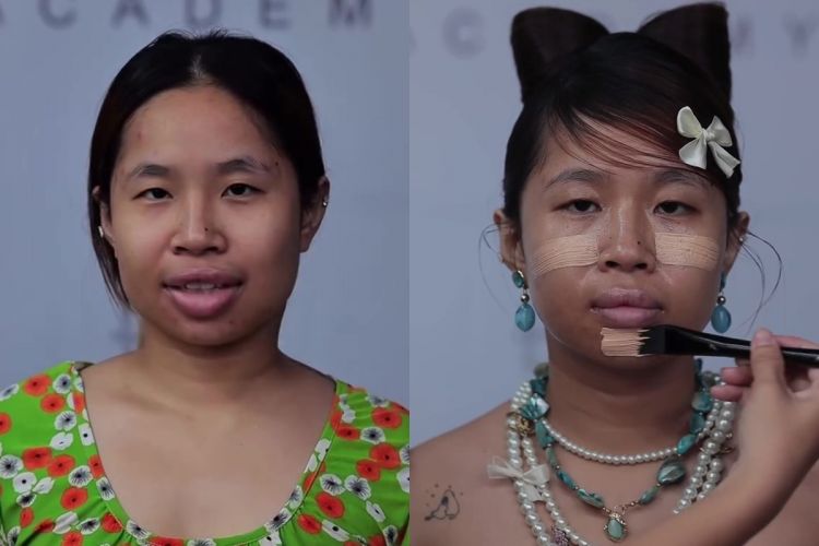 Wajah bulat dan hidung jambu, transformasi cewek dirias soft glam ala Korea ini endingnya bak idol