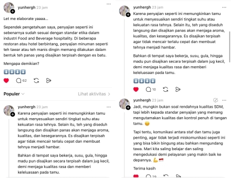 Jangan kaget pesan es teh malah dapat teh panas dan es batu, ini alasannya