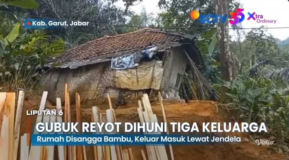 Potret kemiskinan di Indonesia bikin miris, gubuk reyot di Garut dihuni 3 keluarga, 9 penampakannya