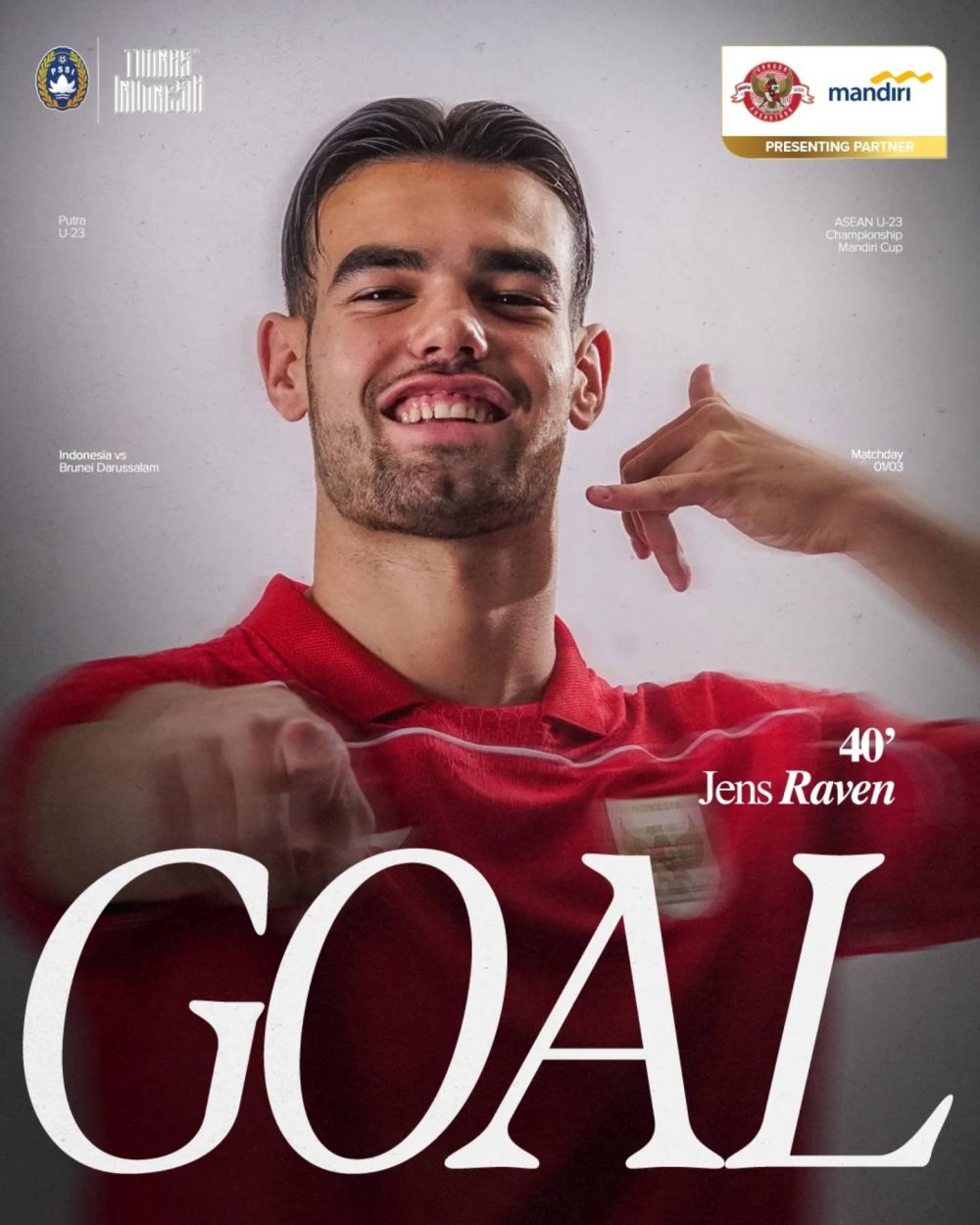 Jens Raven panen gol, Timnas Indonesia menang 8-0 dari Brunei di Piala AFF U-23 2025