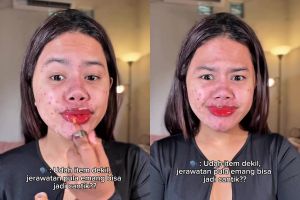 Transformasi cewek dandan ala Hollywood glam ini tampil bak beda orang, skill makeupnya banjir pujian