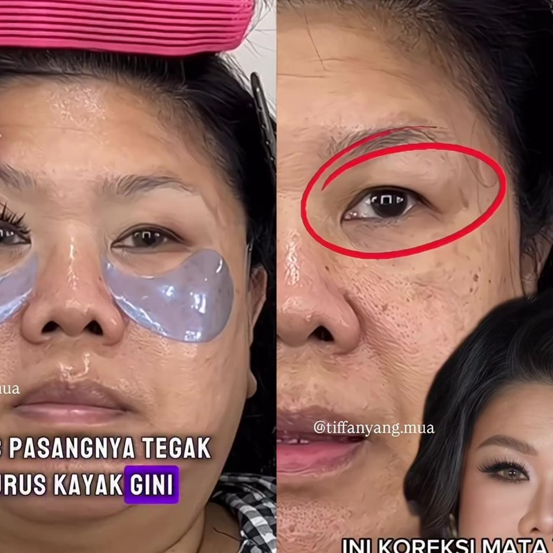 Mata monolid auto lebar, MUA ini sukses bikin tante-tante tampak muda lagi usai dirias pinkish makeup