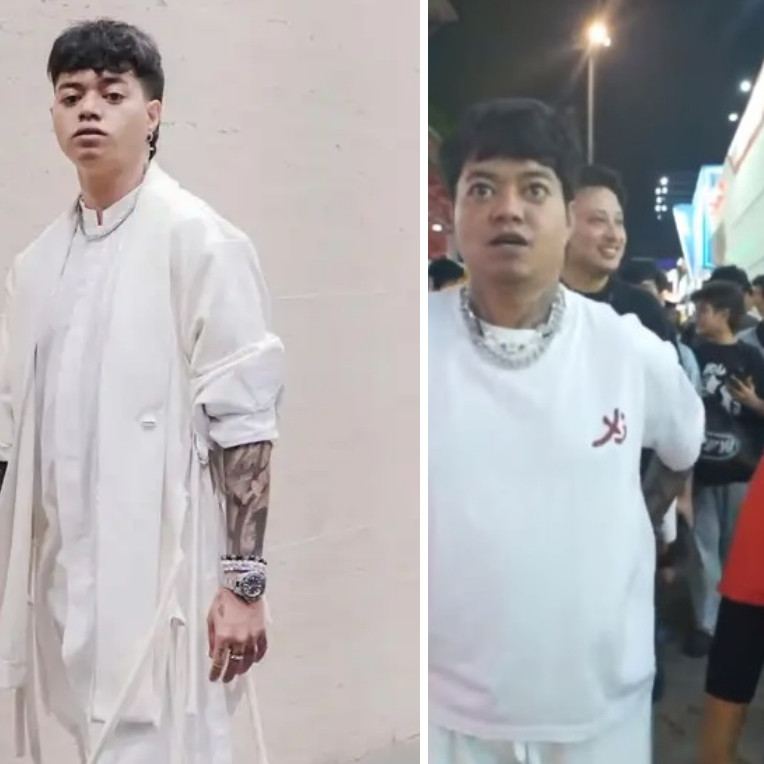 Aksi randomnya gokil, ini 9 potret Reza Arap spontan belikan sepeda motor untuk ibu pekerja di PRJ