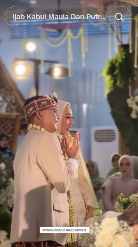 9 Potret akad nikah Maula Akbar putra Dedi Mulyadi dan Putri Karlina, mahar 99 pohon dan emas 90 gram