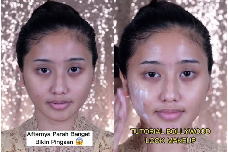 Potret transformasi wanita dirias MUA ala orang India ini hasilnya mirip Tapasya Uttaran, keren abis