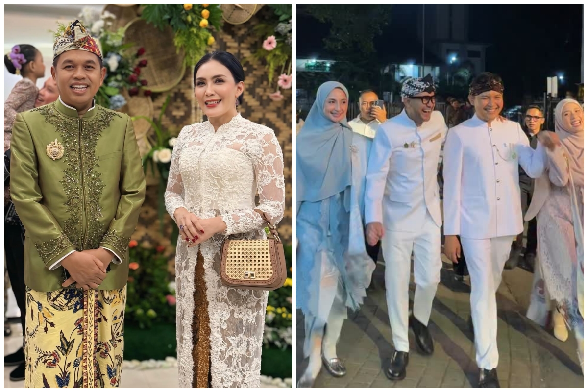 Potret 9 pesohor hadir di acara pernikahan anak Dedi Mulyadi, Rieke Diah Pitaloka tampil anggun