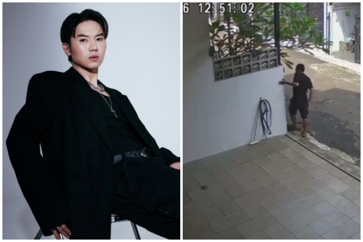 Terekam CCTV, 7 potret detik-detik rumah Rafael Tan disatroni maling, aksi santai pelaku bikin geram