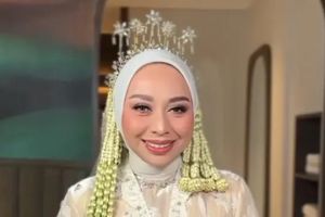 5 Potret detail kebaya Wabup Garut Putri Karlina saat dinikahi anak Dedi Mulyadi, cerminkan keanggunan