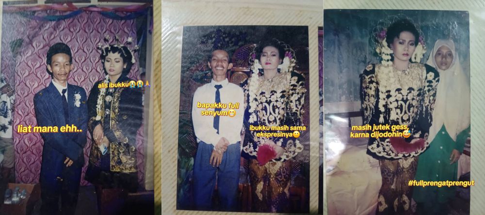 Full prengat-prengut, wanita ini bagikan 7 potret nikahan ortunya yang dijodohkan, akhirnya plot twist