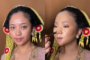 Transformasi pengantin Jawa dirias pink nude ini bikin pangling, endingnya malah mirip Tiara Andini