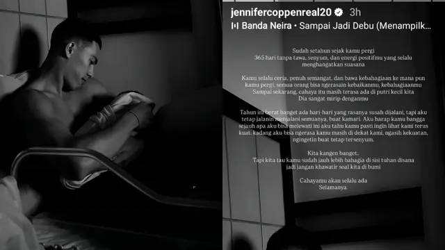 Jennifer Coppen kenang Dali Wassink setahun usai kepergiannya, ungkap kangen banget