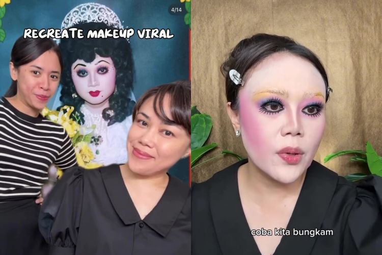 Recreate riasan pengantin tahun 2013, transformasi makeup MUA ini hasilnya mirip pol bak copy-paste