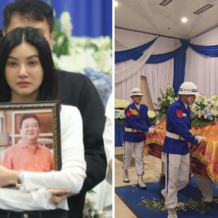 9 Potret ketegaran Sarwendah melepas kepergian ayah, genggam erat foto mendiang saat prosesi kremasi