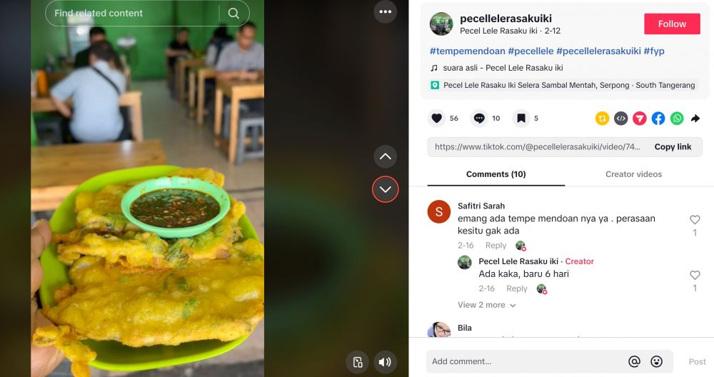 Pensiun mengejar Putri Duyung bareng Wan Abud, Iparthok Gombong jualan pecel lele, intip menunya