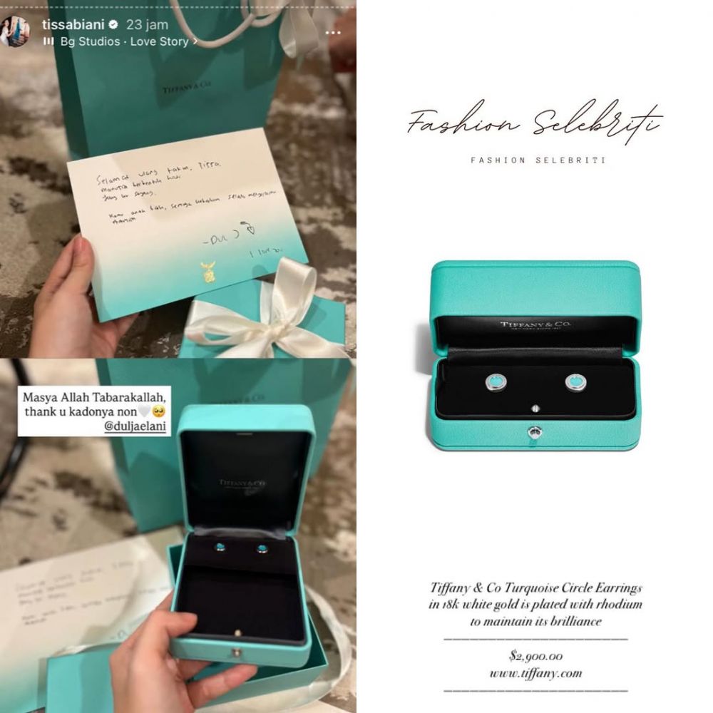 Biar mungil tapi harganya Rp47 jutaan, penampakan kado ulang tahun ke-23 Tisa Biani dari Dul Jaelani