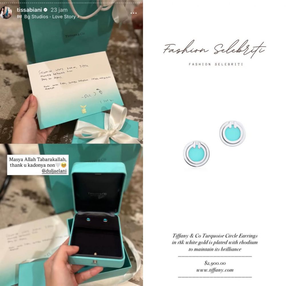 Biar mungil tapi harganya Rp47 jutaan, penampakan kado ulang tahun ke-23 Tisa Biani dari Dul Jaelani