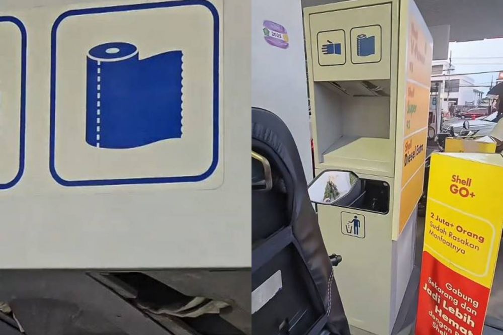 Gegara simbol mirip tisu, wanita ini dibuat malu pas isi bensin di SPBU, auto dilihat pengendara lain
