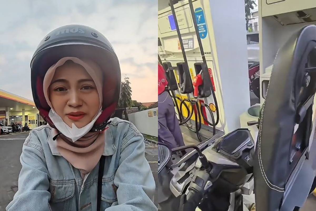 Gegara simbol mirip tisu, wanita ini dibuat malu pas isi bensin di SPBU, auto dilihat pengendara lain
