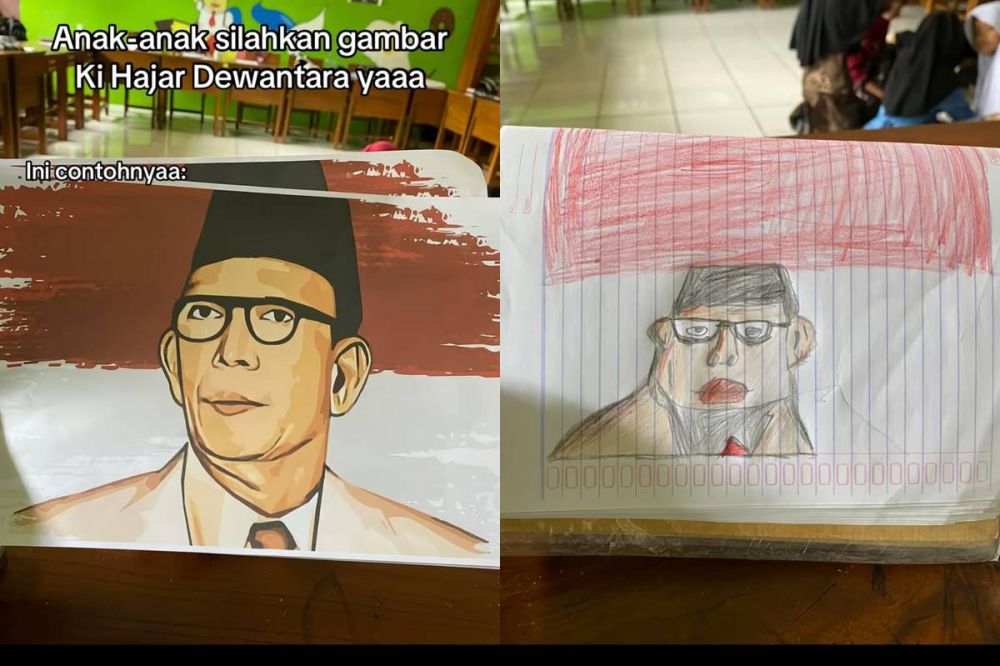 Ketika Gen Milenial diberi tugas menggambar Ki Hajar Dewantara oleh guru, 9 hasilnya patut diapresiasi