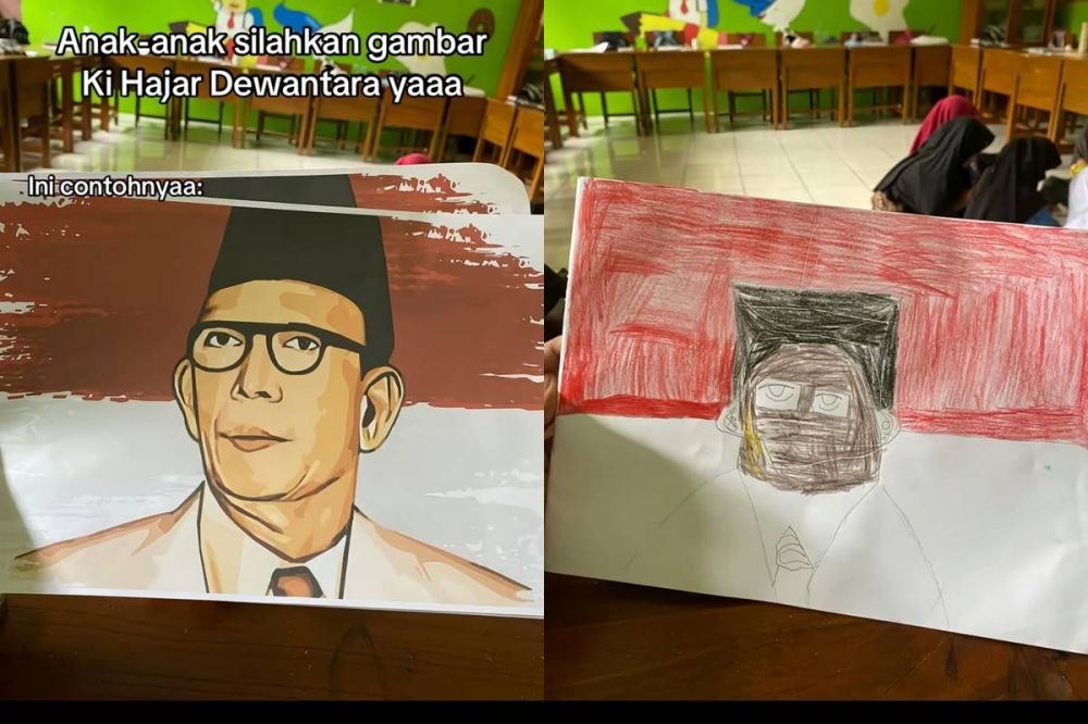 Ketika Gen Milenial diberi tugas menggambar Ki Hajar Dewantara oleh guru, 9 hasilnya patut diapresiasi