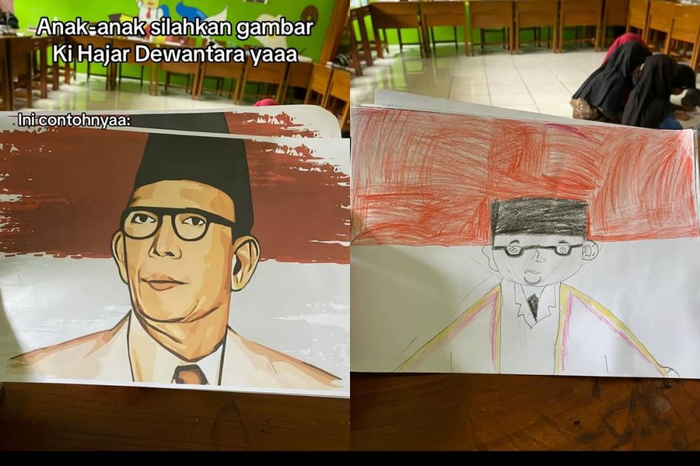 Ketika Gen Milenial diberi tugas menggambar Ki Hajar Dewantara oleh guru, 9 hasilnya patut diapresiasi