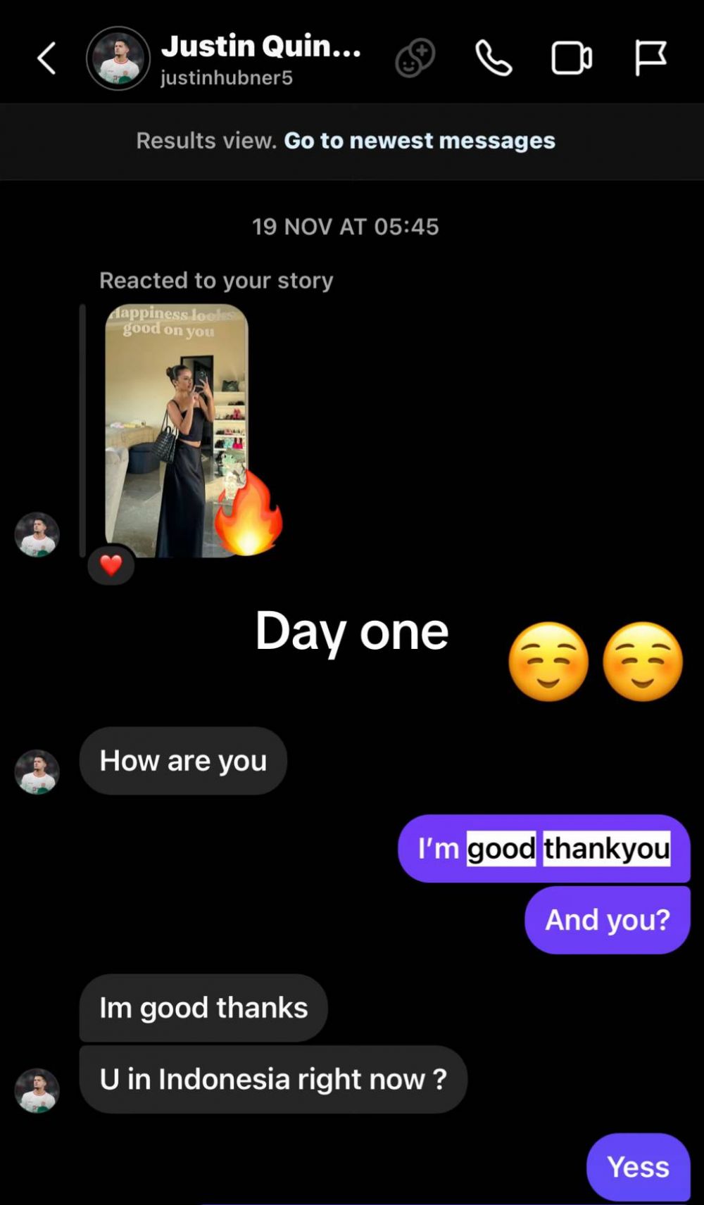 Dua sejoli dimabuk asmara, Jennifer Coppen ikut tren day one, spill DM awal Justin Hubner PDKT