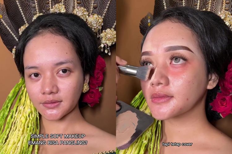 Bukan bold, MUA ini buktikan simple soft makeup bisa bikin wajah pangling, transformasinya menakjubkan