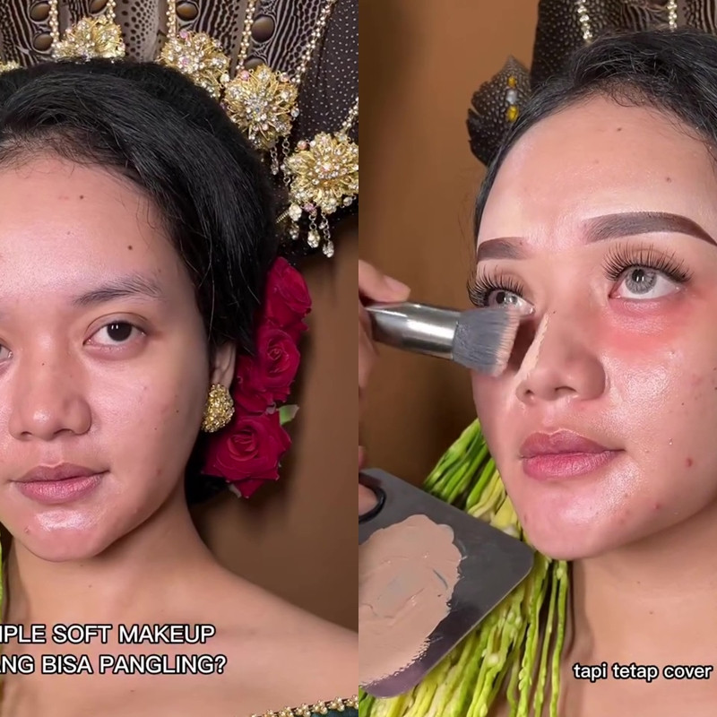 Bukan bold, MUA ini buktikan simple soft makeup bisa bikin wajah pangling, transformasinya menakjubkan