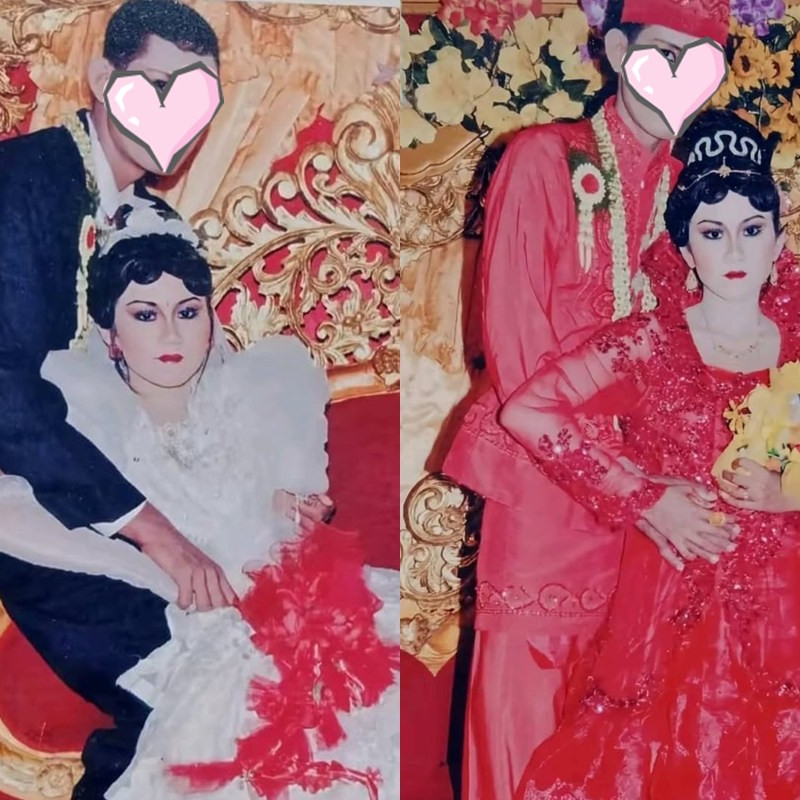Momen pasangan tunjukkan foto pernikahan di tahun 2011, riasan pengantin pria-nya malah bikin salfok