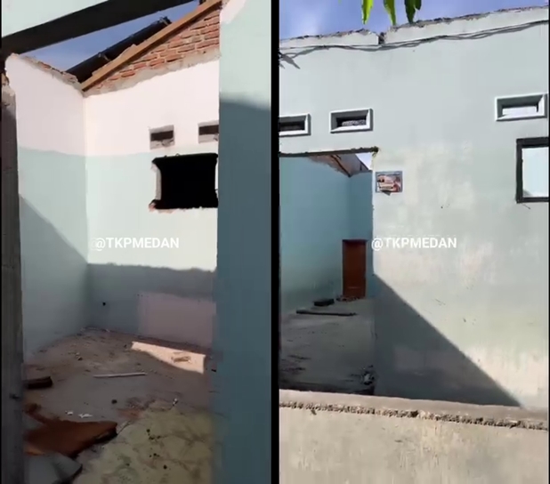 Kontrakkan rumah Rp5 juta per tahun, pria ini kaget rumahnya dibongkar penyewa hanya sisakan tembok