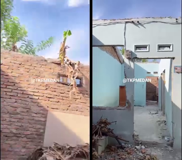 Kontrakkan rumah Rp5 juta per tahun, pria ini kaget rumahnya dibongkar penyewa hanya sisakan tembok