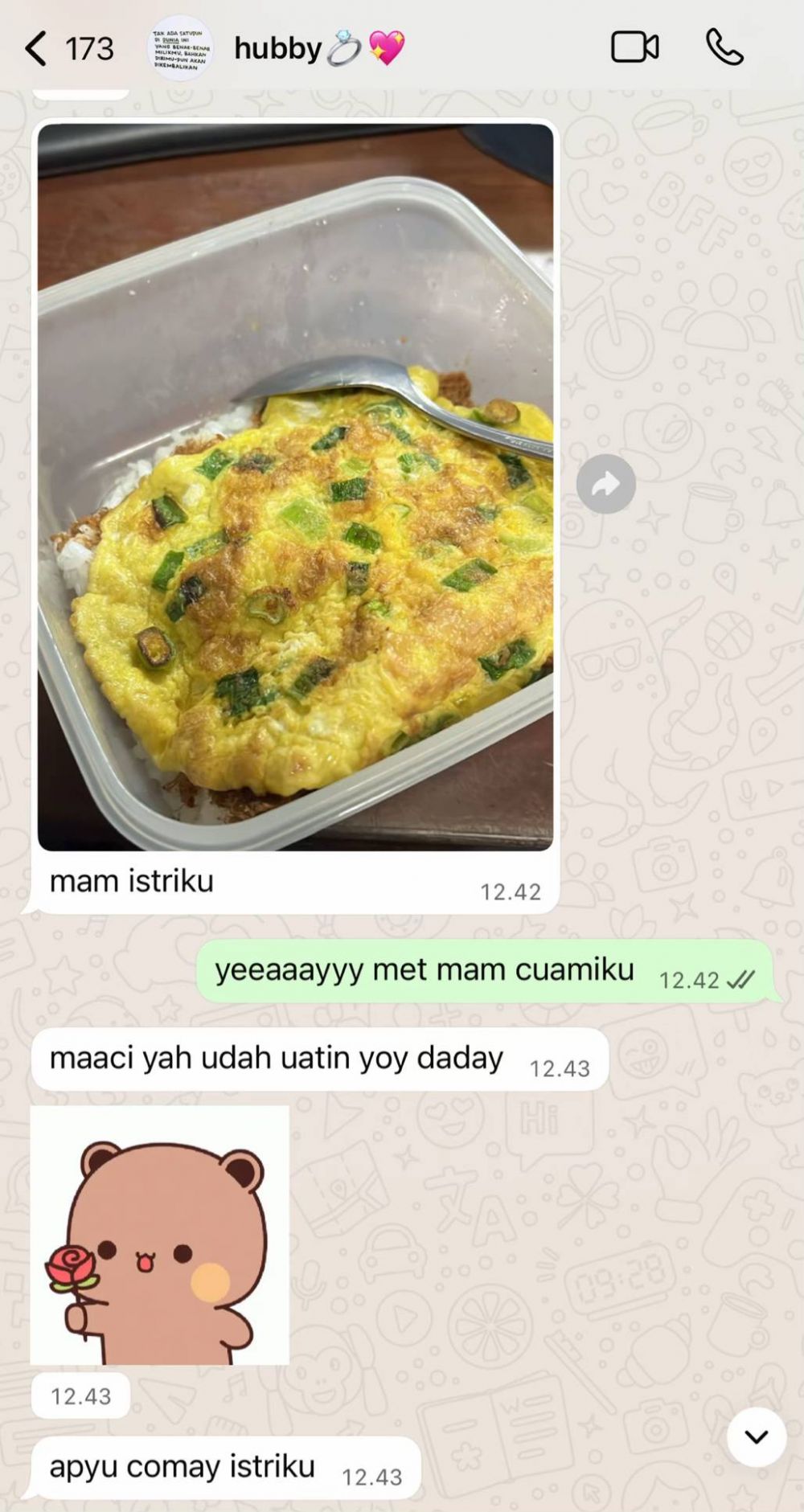 Selalu apresiasi bekal dari sang istri, warganet malah gagal fokus sama typing imut pasutri ini