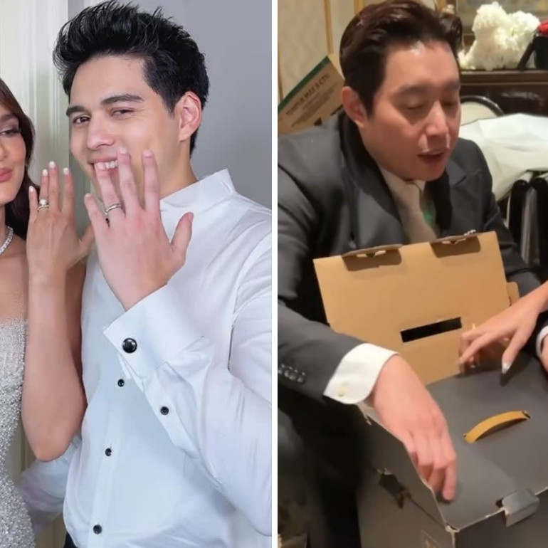 Suvenir antimainstream dari Luna dan Maxime saat resepsi di Jakarta, beratnya 3 kg, ini 9 potretnya