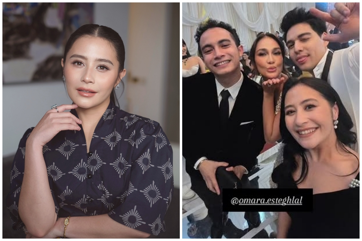 7 Potret Prilly Latuconsina hadiri resepsi Maxime Bouttier, pamer momen anti-canggung dengan Luna Maya