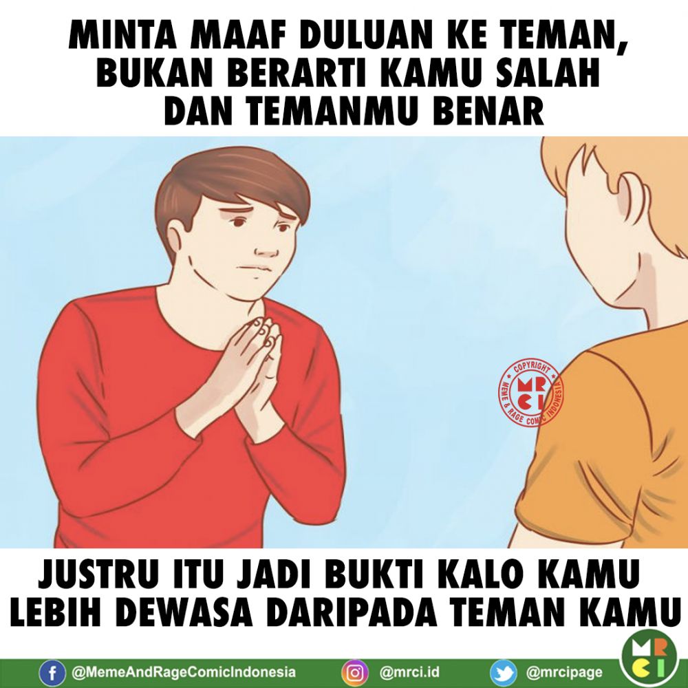Bukan cuma minta maaf, 7 meme lucu ini bikin ngakak sekaligus baper abis buat Gen Z
