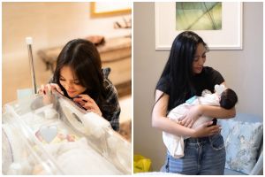 9 Potret Fuji dan Rachel Vennya kunjungi Erika Carlina usai melahirkan, rambut baby Andrew buat salfok