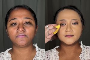 Makeup ala pengantin India, transformasi cewek sawo matang dirias glam look ini bikin lupa wajah asli
